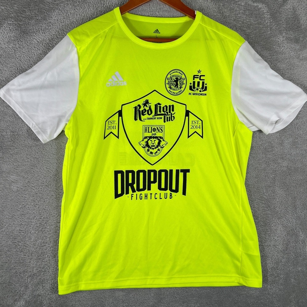 Adidas FC‎ Wisconsin Red Lion Dropout Fight Club Soccer Jersey Mens Large